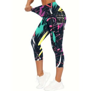 Printed Capris With Pockets