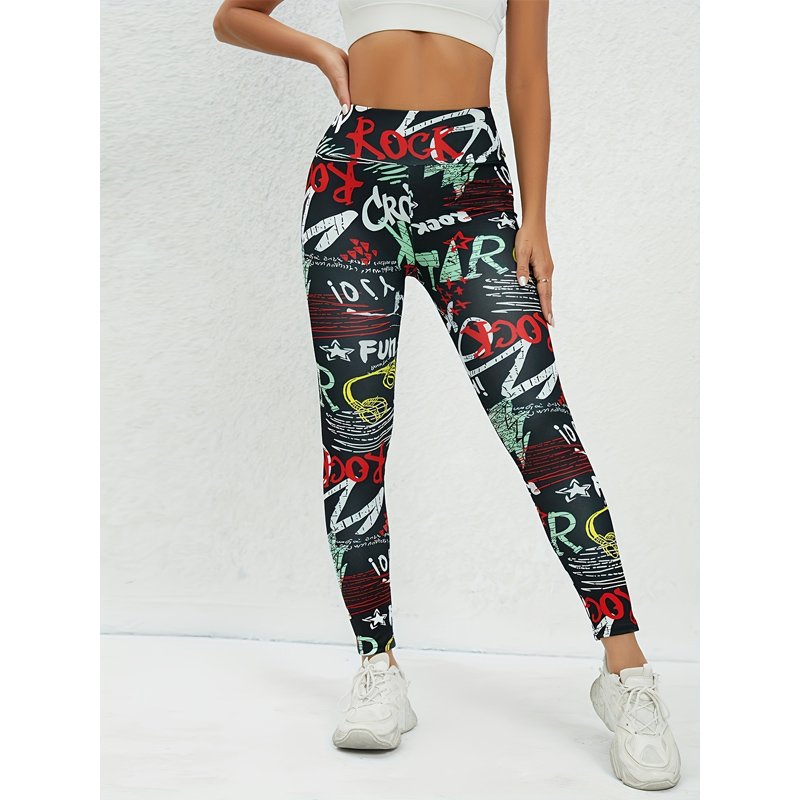 Overall Printed Fitness Leggings - Image 2