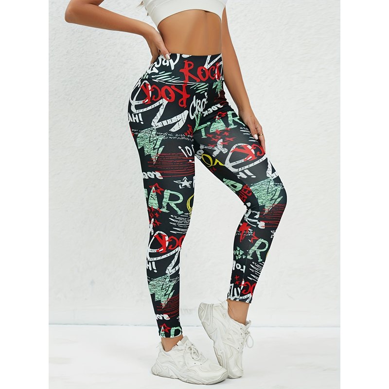 Overall Printed Fitness Leggings - Image 3