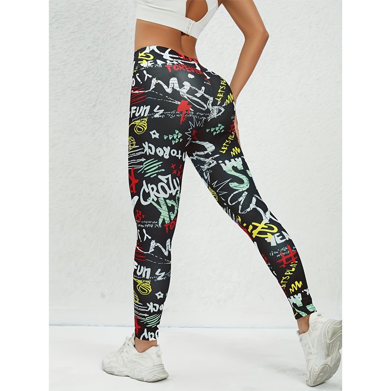Overall Printed Fitness Leggings - Image 4
