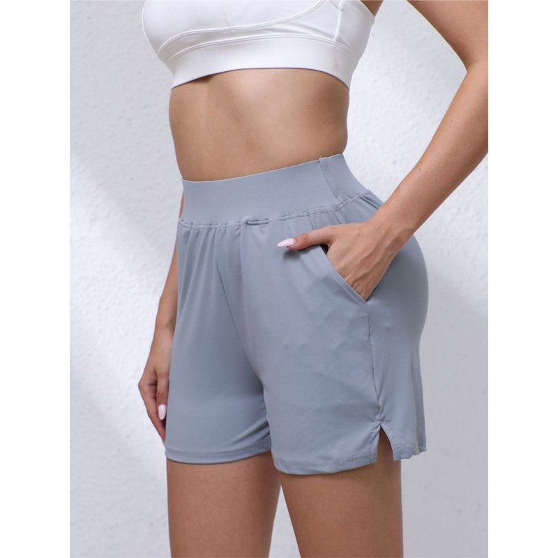 Grey Casual Shorts With Side Pockets - Image 4