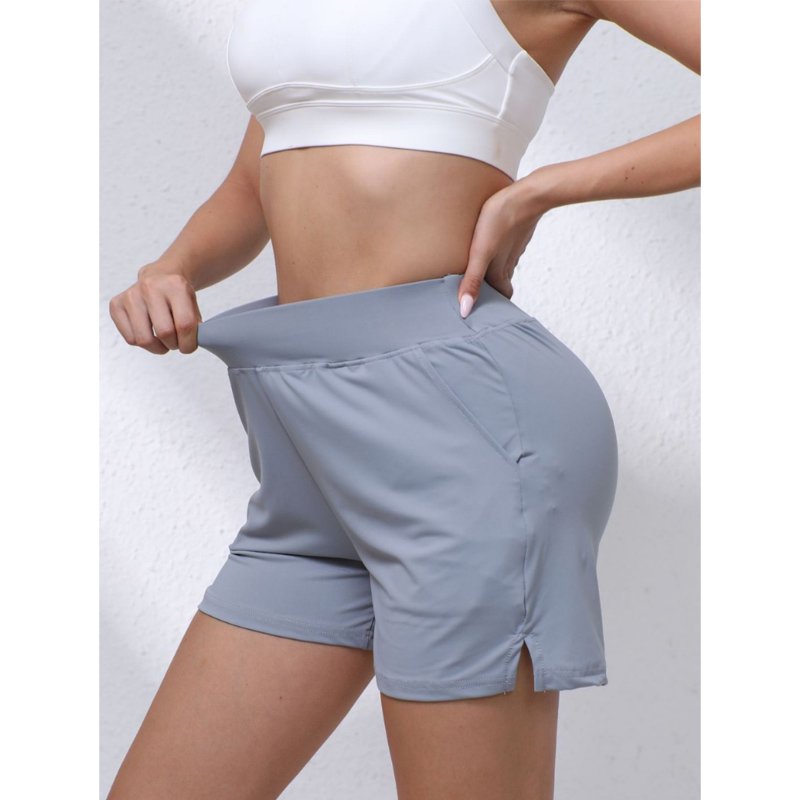 Grey Casual Shorts With Side Pockets - Image 5