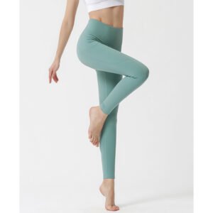 Solid Color Fitness Leggings With Pockets