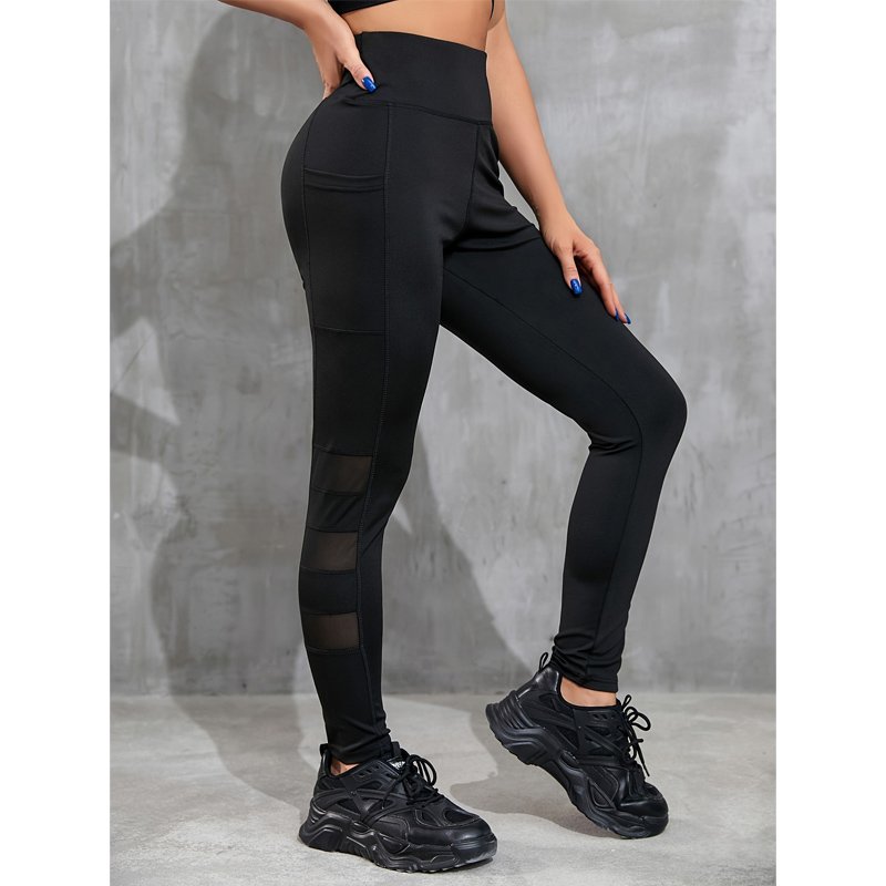 Multi Mesh Panels Gym Leggings With Pockets - Image 6