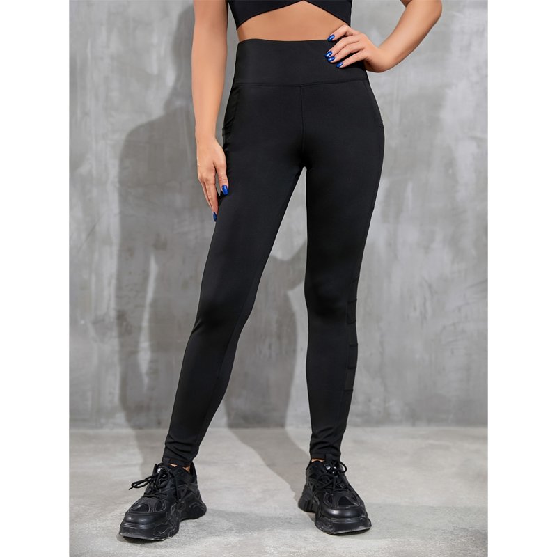 Multi Mesh Panels Gym Leggings With Pockets - Image 7