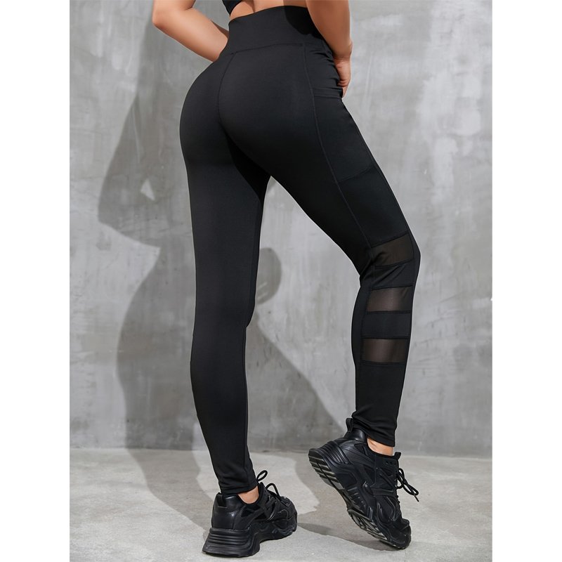 Multi Mesh Panels Gym Leggings With Pockets - Image 8