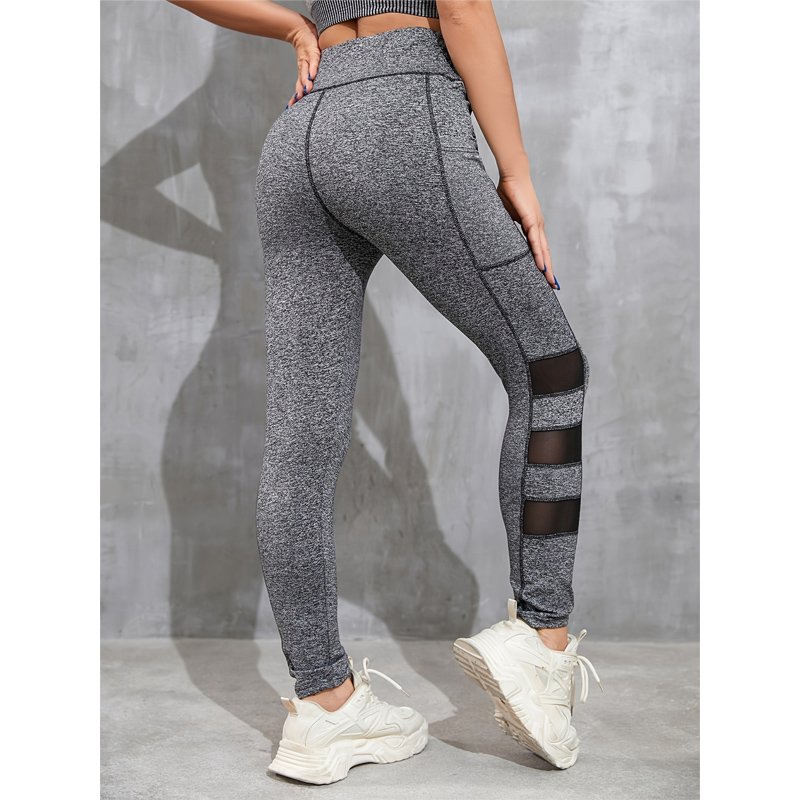 Multi Mesh Panels Gym Leggings With Pockets - Image 5