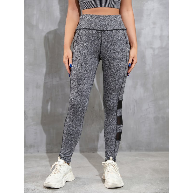 Multi Mesh Panels Gym Leggings With Pockets - Image 2