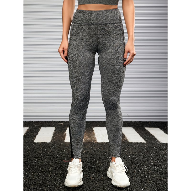 Spacedye Heather Grey Fitness Leggings - Image 3